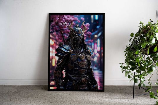Armored Soldier Asian Style Poster | Wall Art for Home & Office | High-Quality Print - High-quality vinyl skin wrap