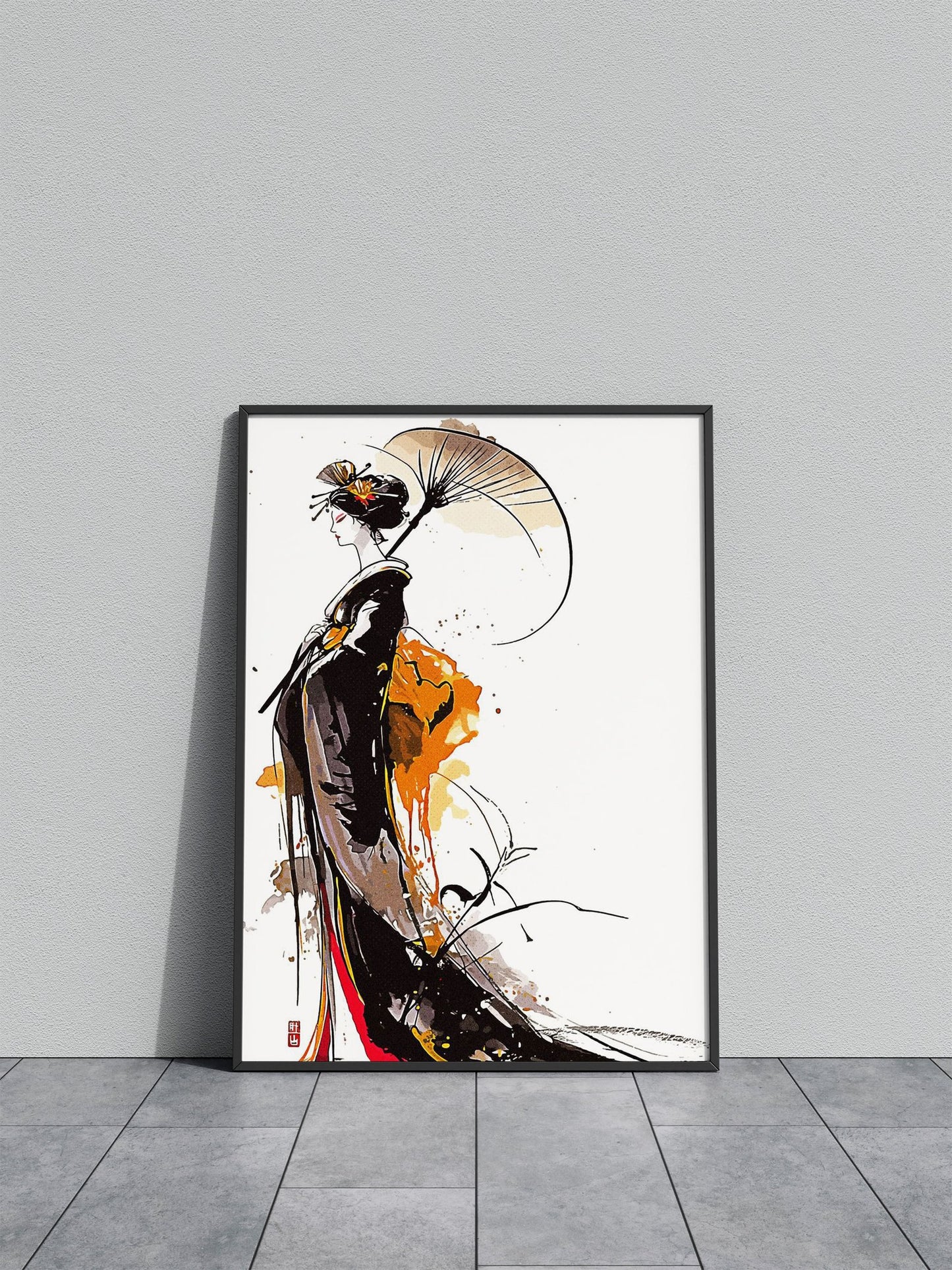 Art Geisha Asian Style Poster | Wall Art for Home & Office | High-Quality Print