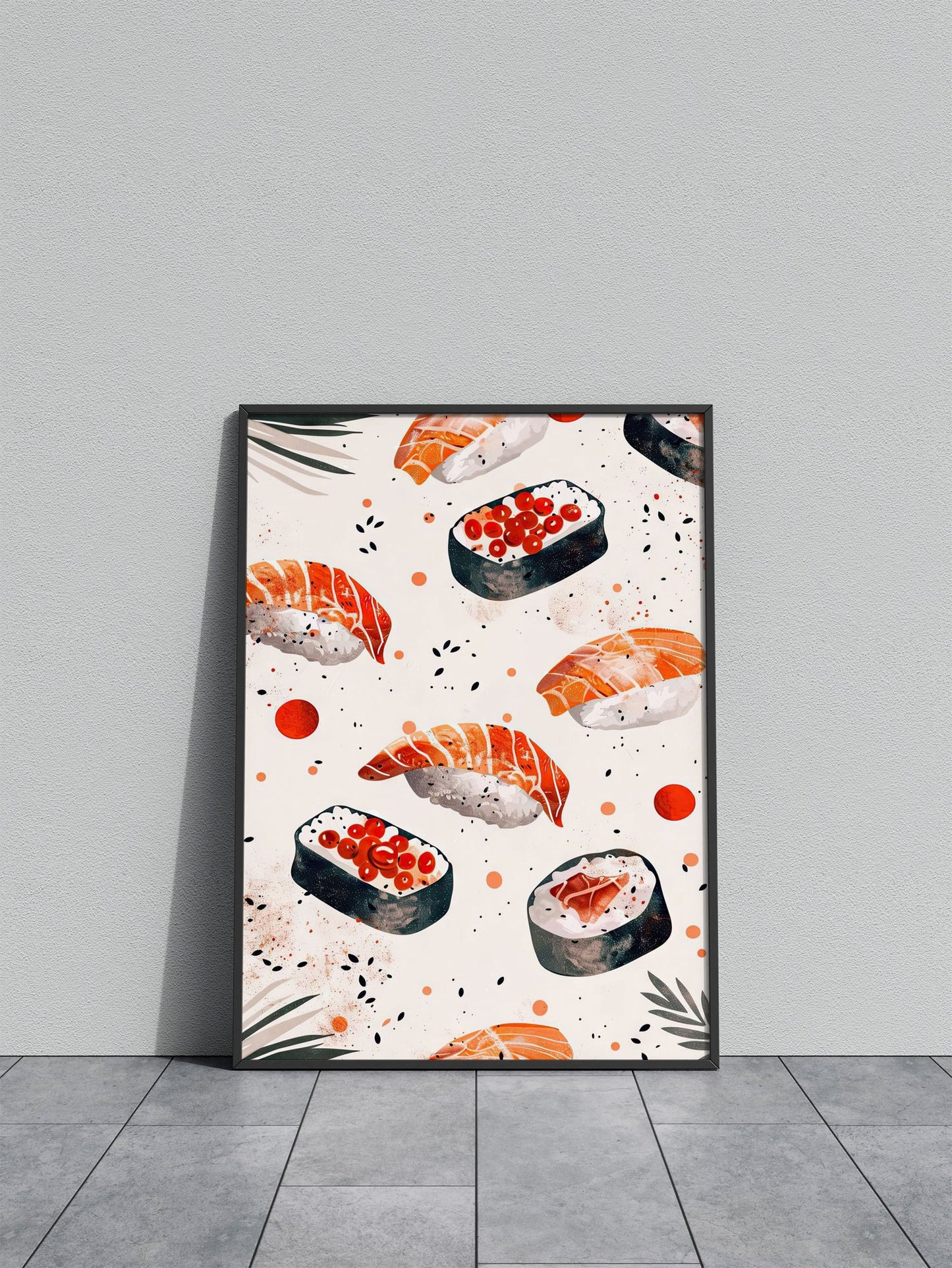 Artistic Sushi Arrangement Asian Style Poster | Wall Art for Home & Office | High-Quality Print