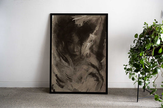 Asian Girl Art Print Asian Style Poster | Wall Art for Home & Office | High-Quality Print - High-quality vinyl skin