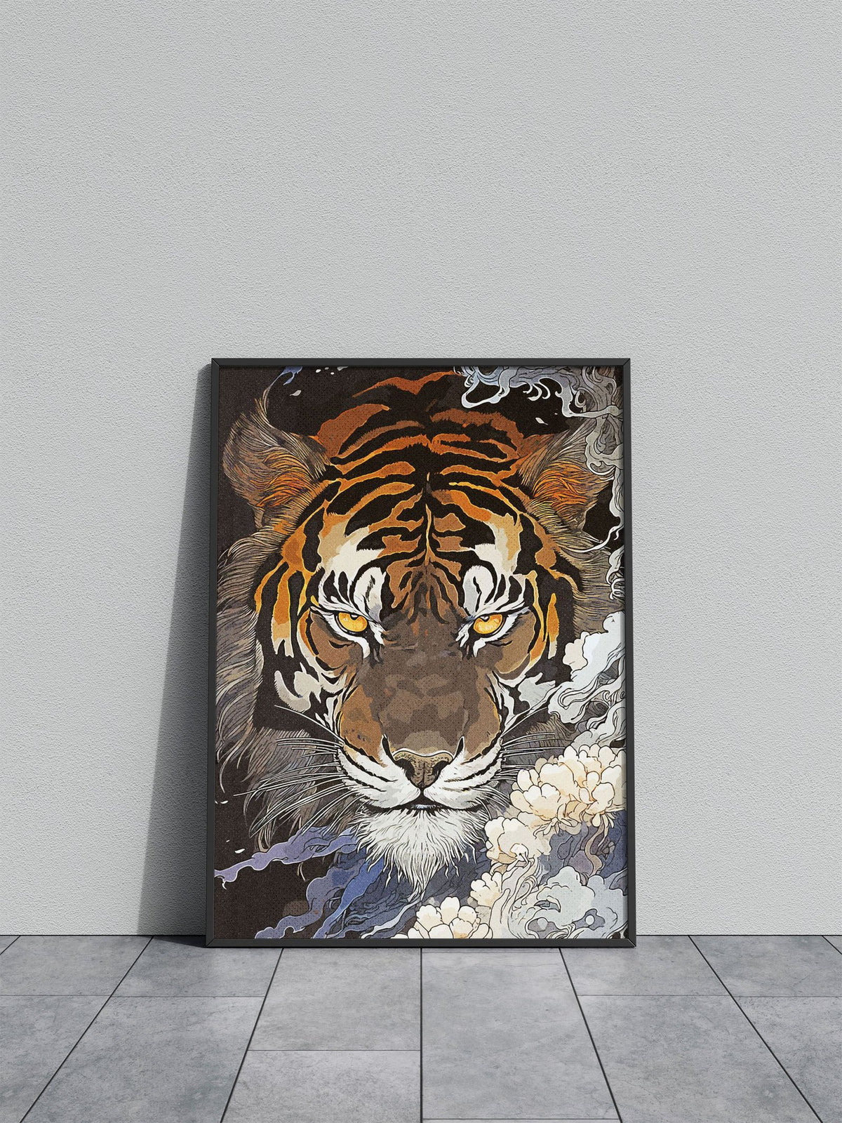 Asian Tiger Asian Style Poster | Wall Art for Home & Office | High-Quality Print - High-quality vinyl skin wrap dec
