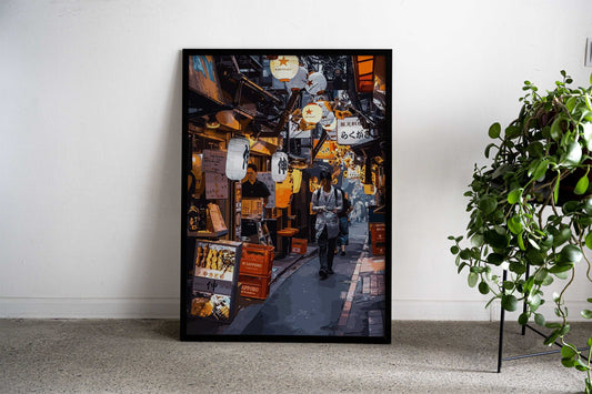 Asian Traditional Market Asian Style Poster | Wall Art for Home & Office | High-Quality Print
