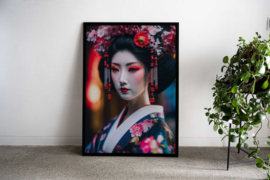 Asian beauty woman Asian Style Poster | Wall Art for Home & Office | High-Quality Print - High-quality vinyl skin w