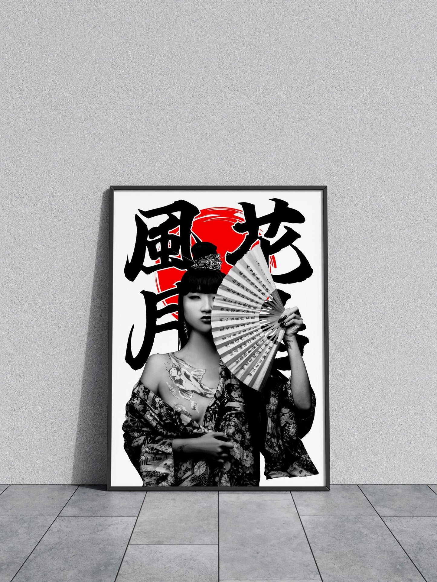 Asian woman fan Asian Style Poster | Wall Art for Home & Office | High-Quality Print