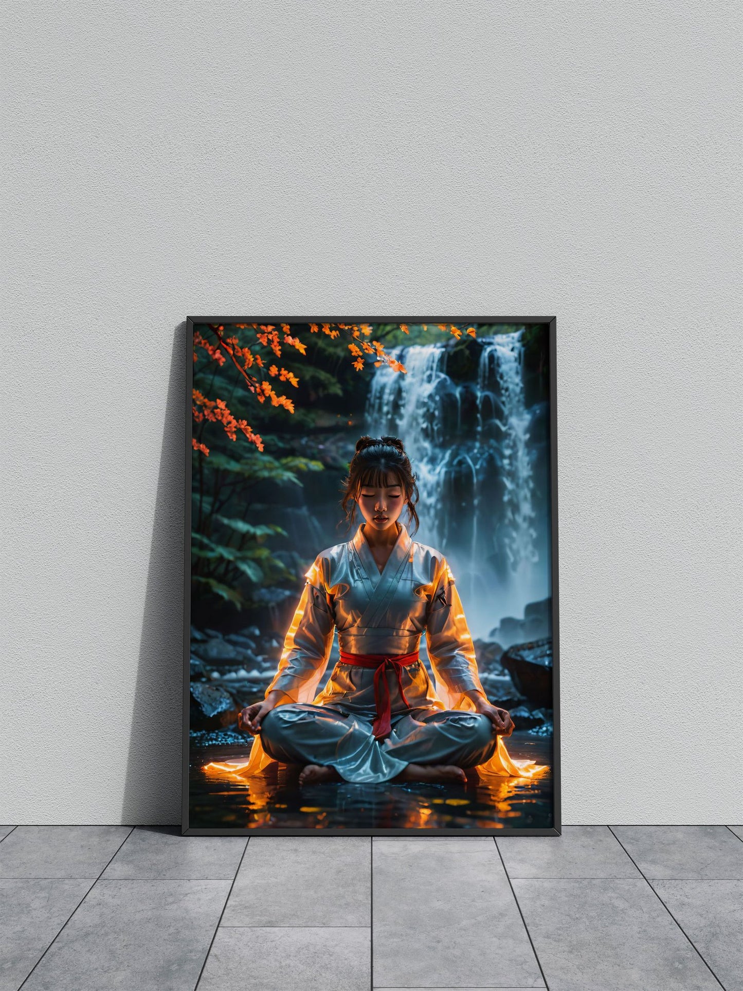 Asian women meditating Asian Style Poster | Wall Art for Home & Office | High-Quality Print