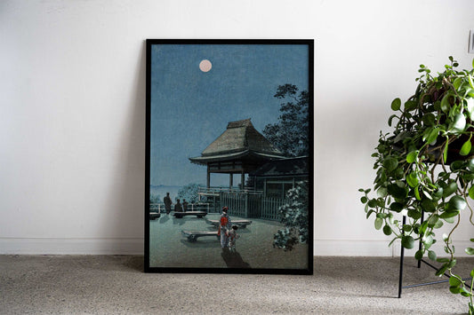 Autumn Moon at Ishiyama Asian Style Poster | Wall Art for Home & Office | High-Quality Print - High-quality vinyl s