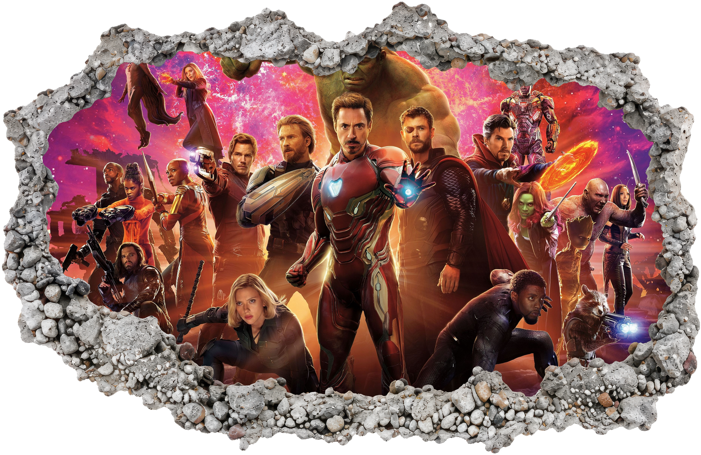 Avengers Endgame Heroes 3D Effect Sticker Bedroom Decor 041