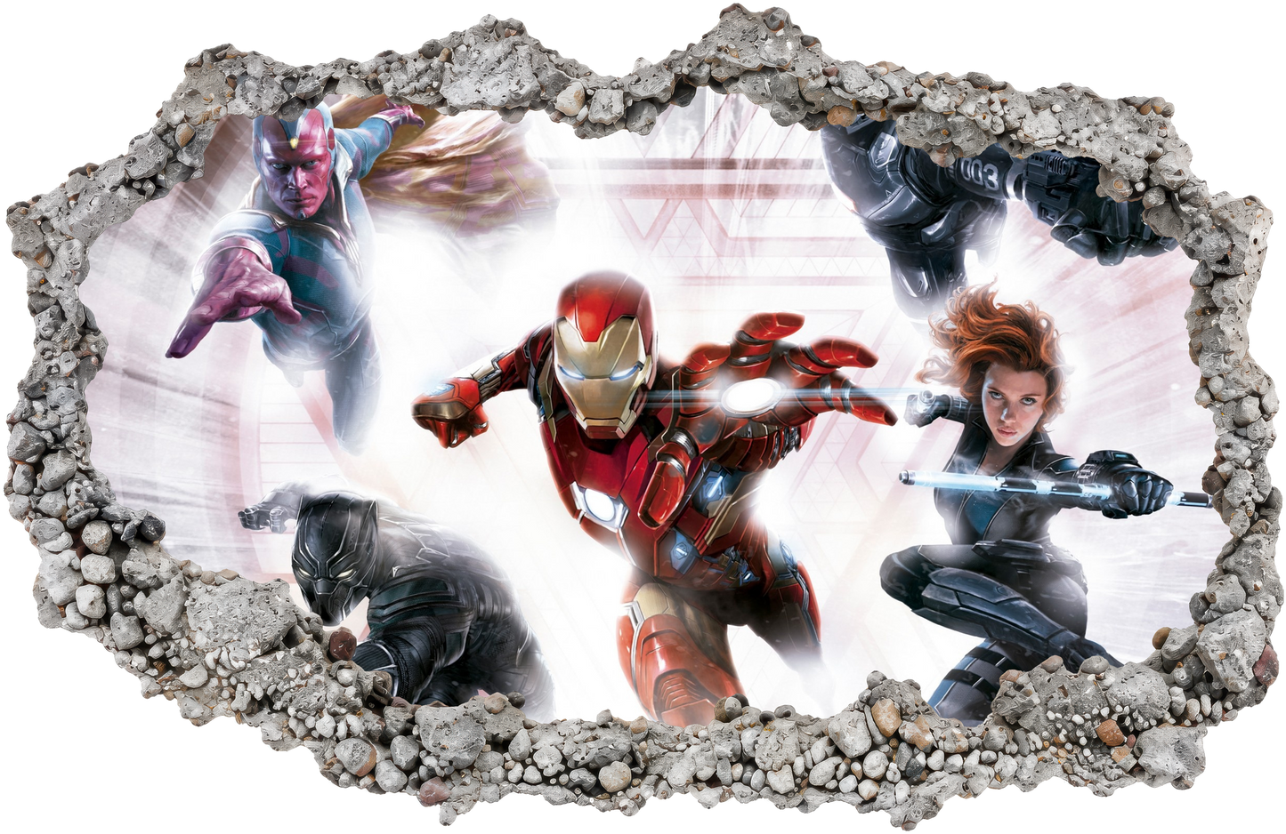 Avengers Endgame Heroes 3D Effect Sticker Playroom Art Decal 022