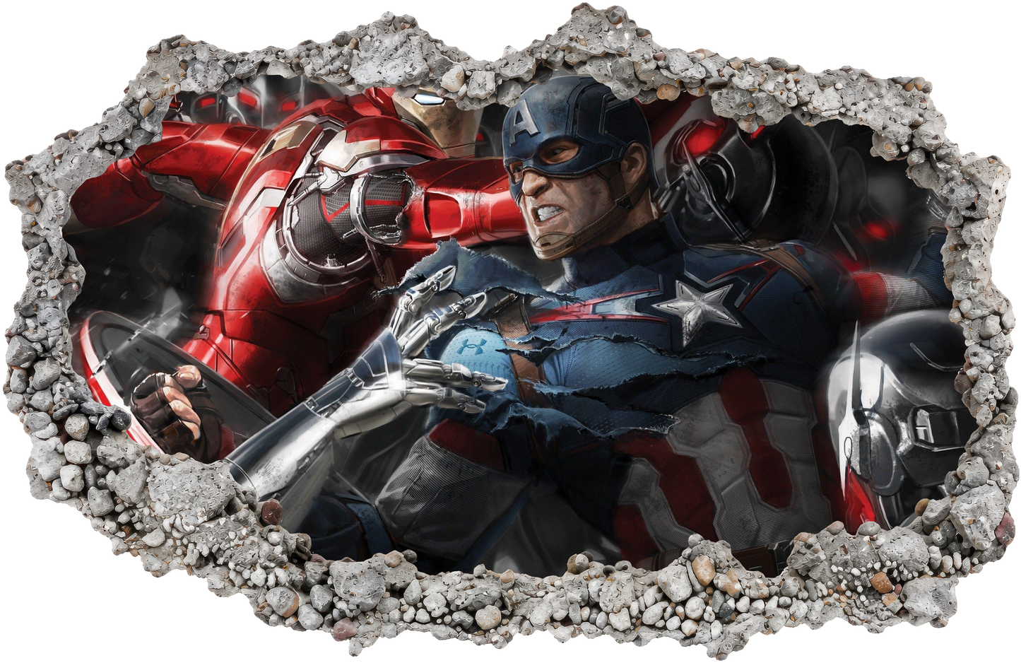 Avengers Endgame Heroes Smashed Brick Decal Bedroom Decor 008