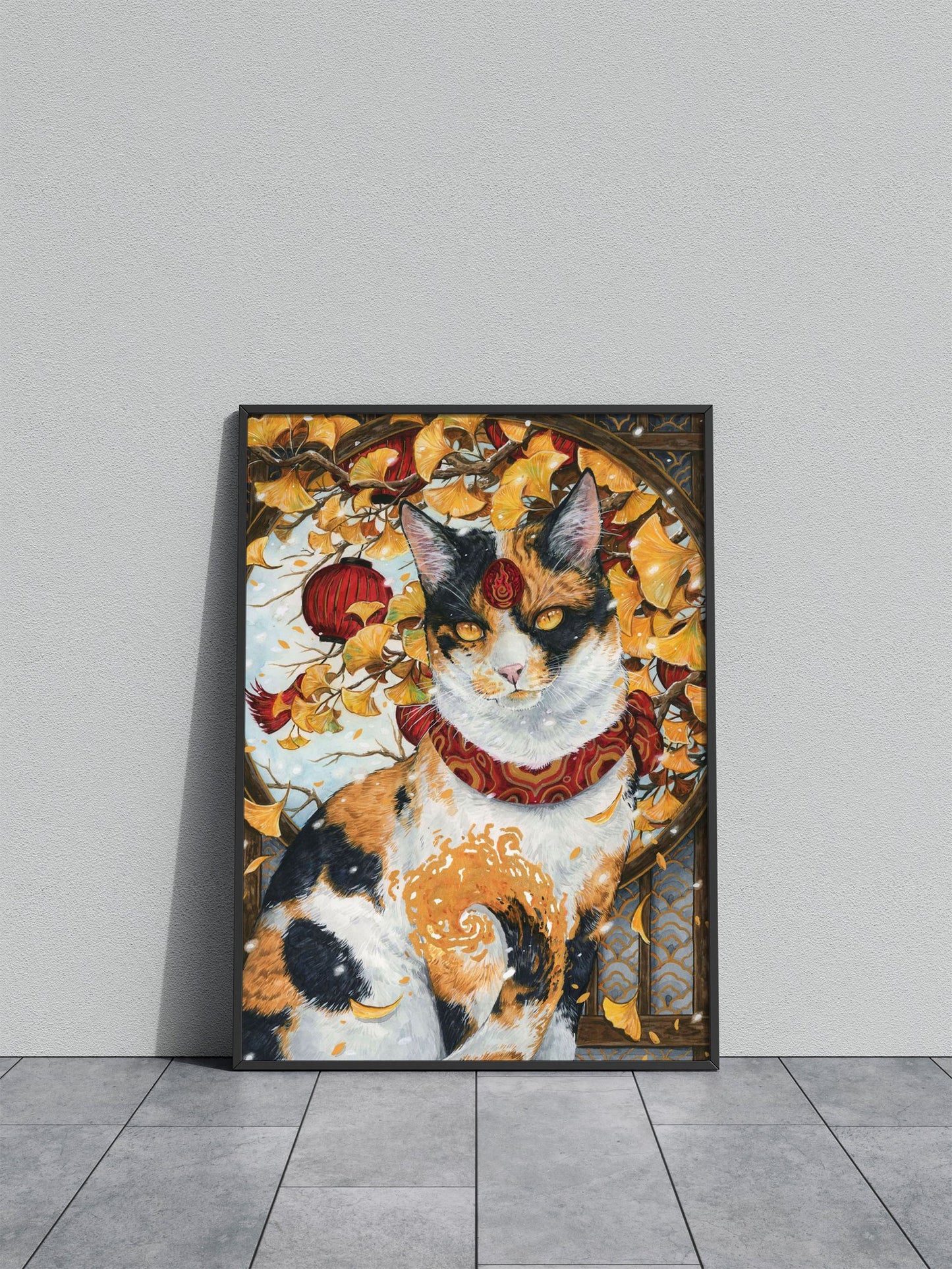 Bakeneko Asian Style Poster | Wall Art for Home & Office | High-Quality Print