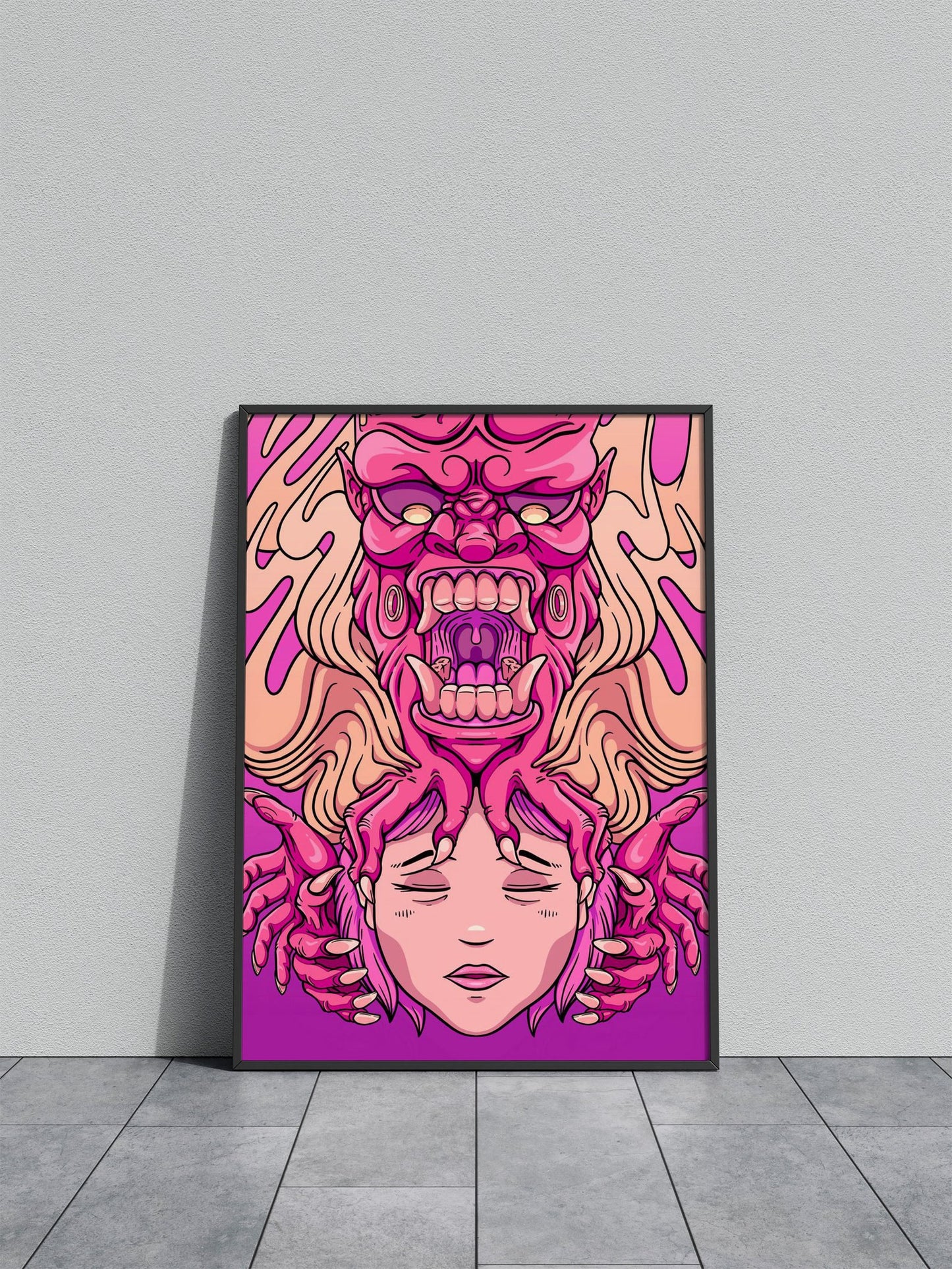 Baku Devour I Asian Style Poster | Wall Art for Home & Office | High-Quality Print
