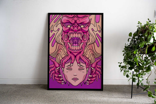 Baku Devour I Asian Style Poster | Wall Art for Home & Office | High-Quality Print