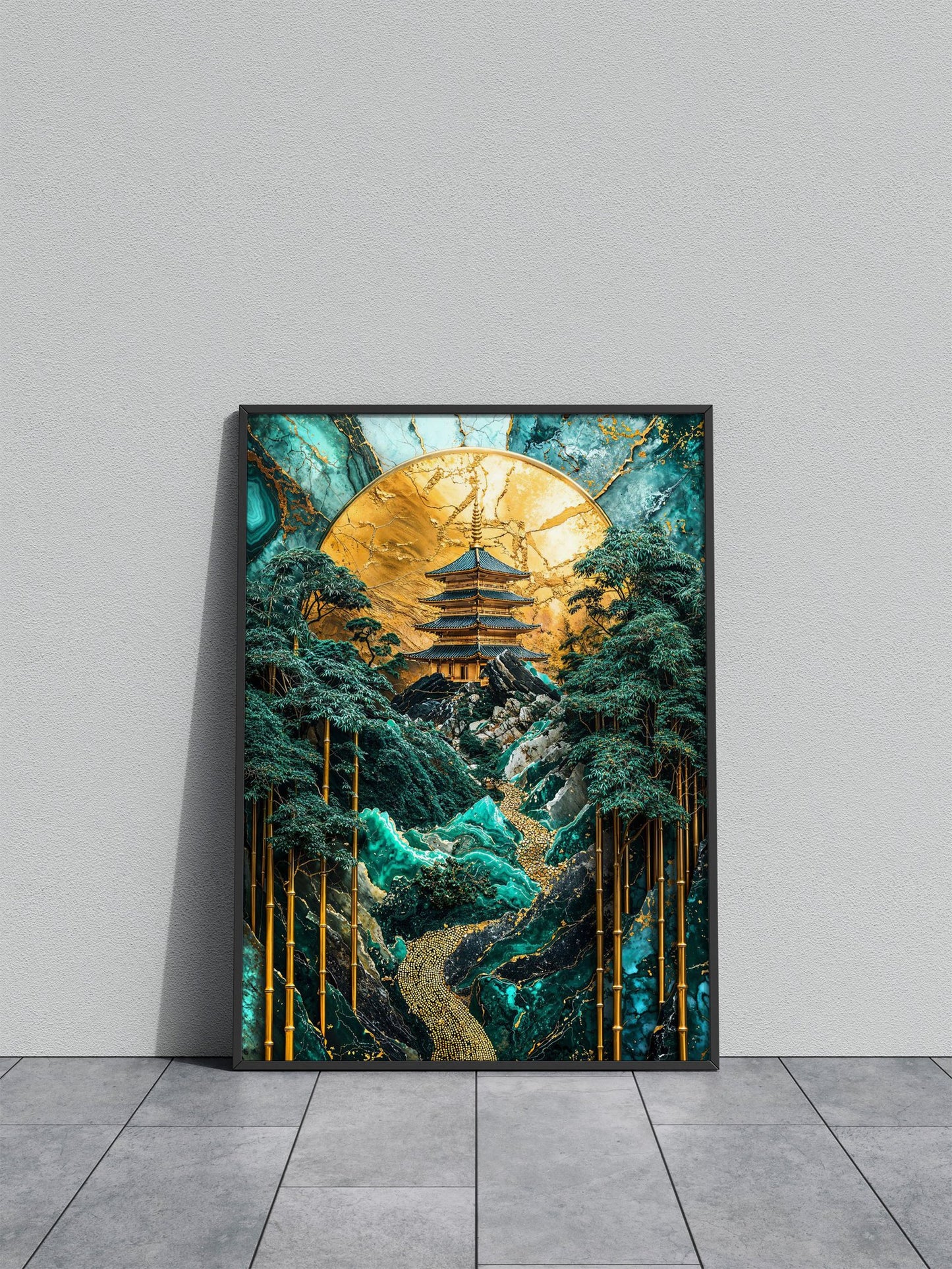 Bamboo Grove Temple Art Asian Style Poster | Wall Art for Home & Office | High-Quality Print