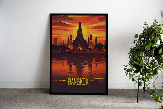 Bangkok Thailand Travel Asian Style Poster | Wall Art for Home & Office | High-Quality Print