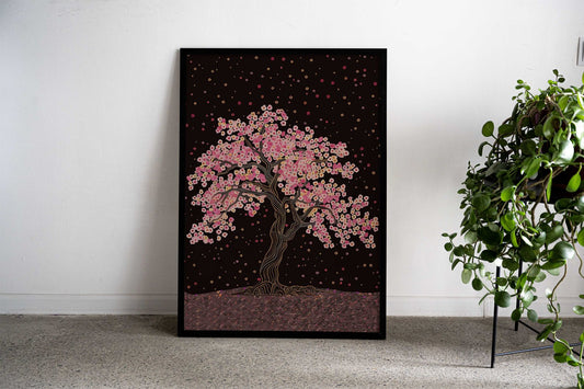 Beautiful Cherry Blossom Asian Style Poster | Wall Art for Home & Office | High-Quality Print