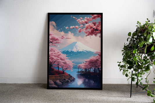 Beautiful Fuji Asian Style Poster | Wall Art for Home & Office | High-Quality Print