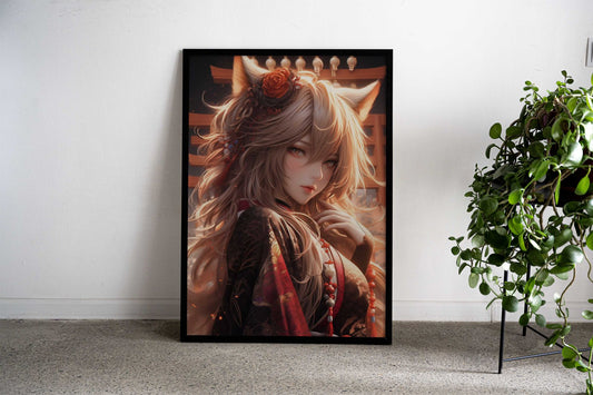 Beautiful Samurai Girl Asian Style Poster | Wall Art for Home & Office | High-Quality Print