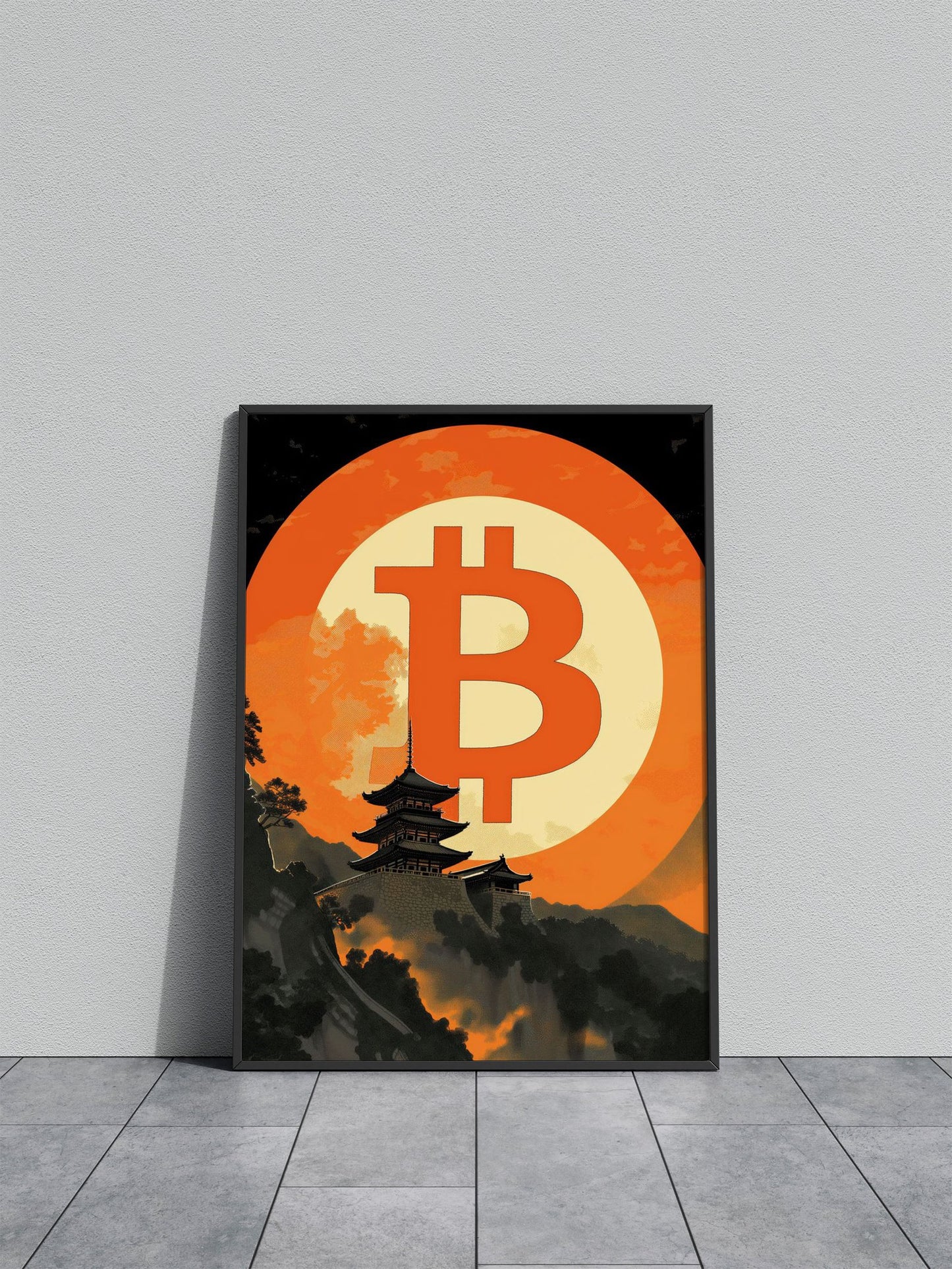 Bitcoin Ukiyoe 1 Asian Style Poster | Wall Art for Home & Office | High-Quality Print
