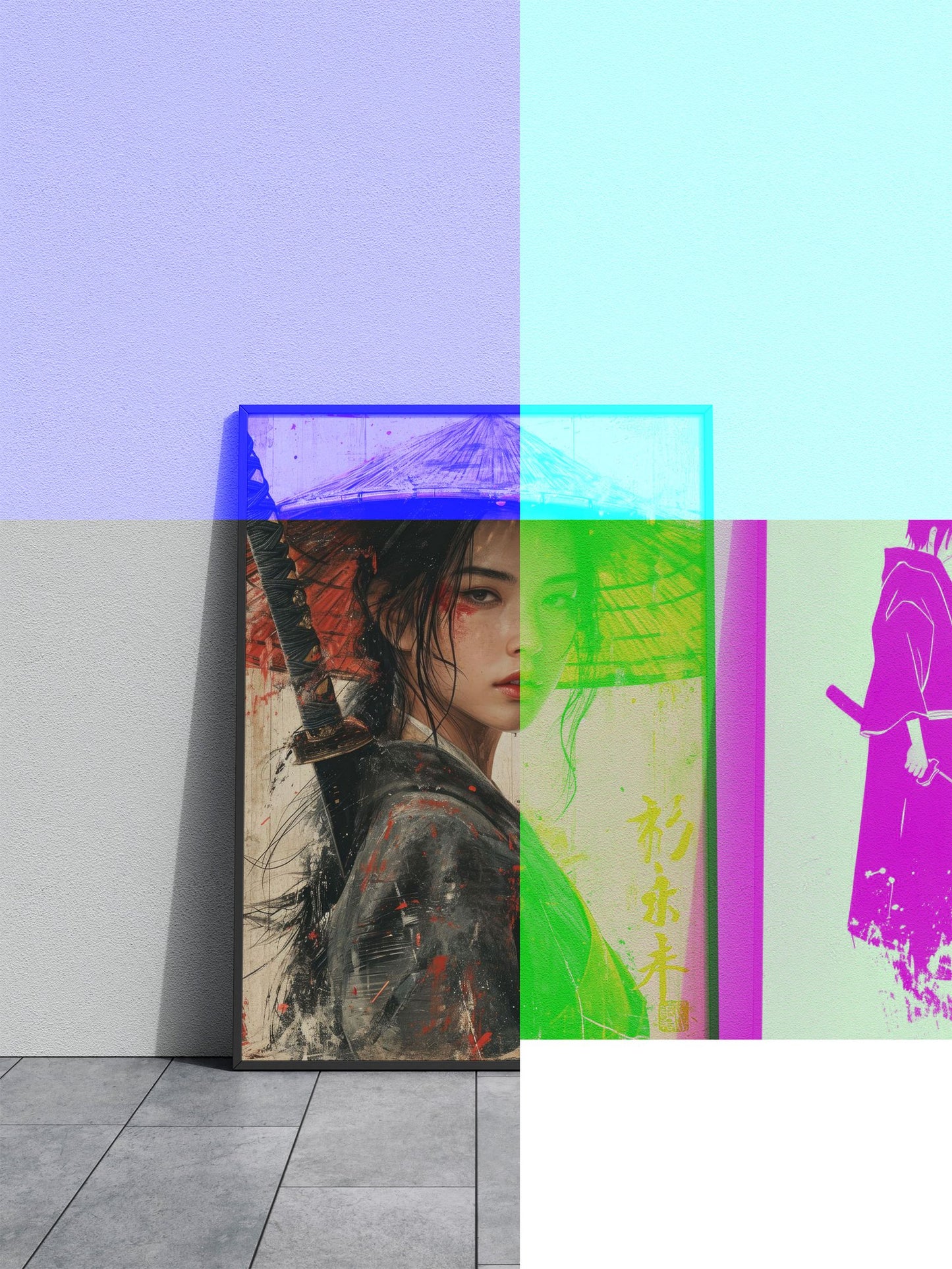 Blade Blossom Asian Style Poster | Wall Art for Home & Office | High-Quality Print