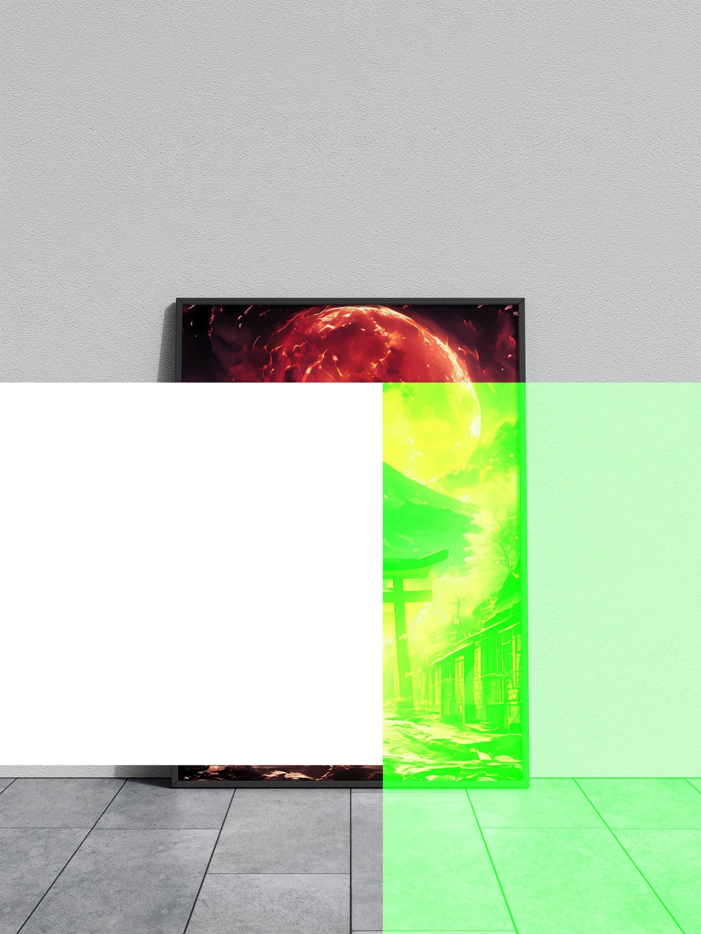 Bloodmoon Girl in Japan Asian Style Poster | Wall Art for Home & Office | High-Quality Print