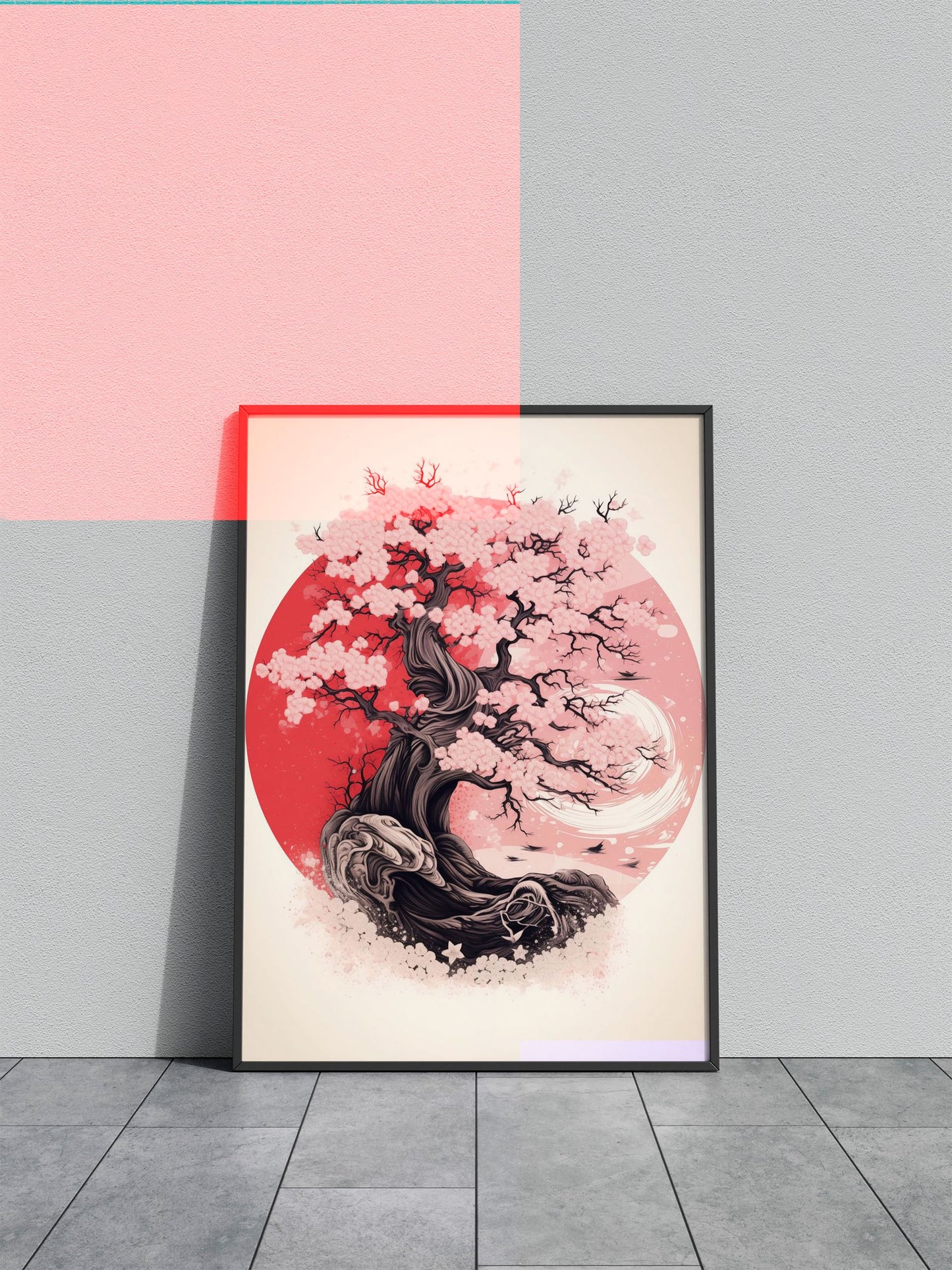 Blossom Yin and Yang Asian Style Poster | Wall Art for Home & Office | High-Quality Print