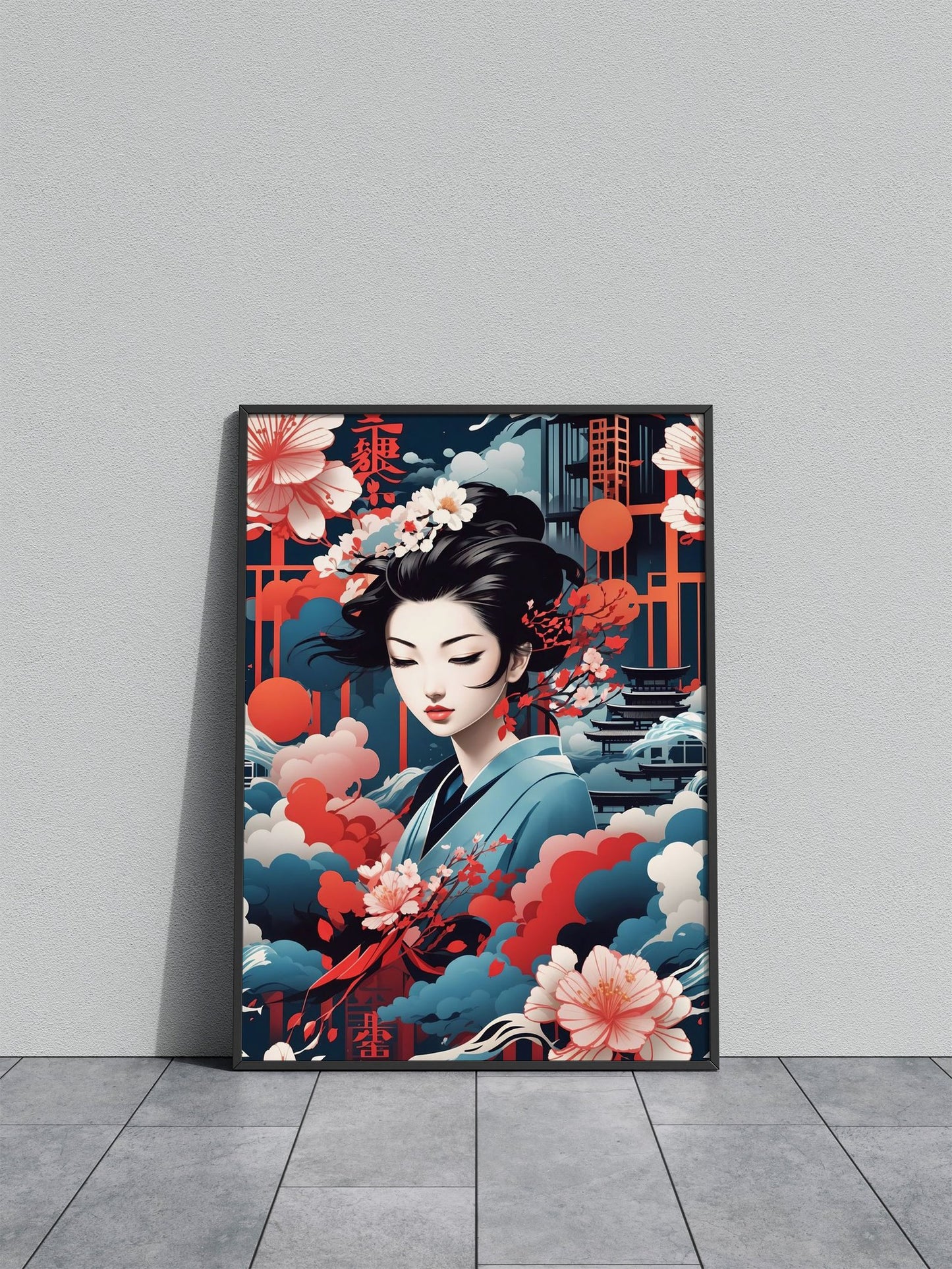 Blossoming Dreams Asian Style Poster | Wall Art for Home & Office | High-Quality Print