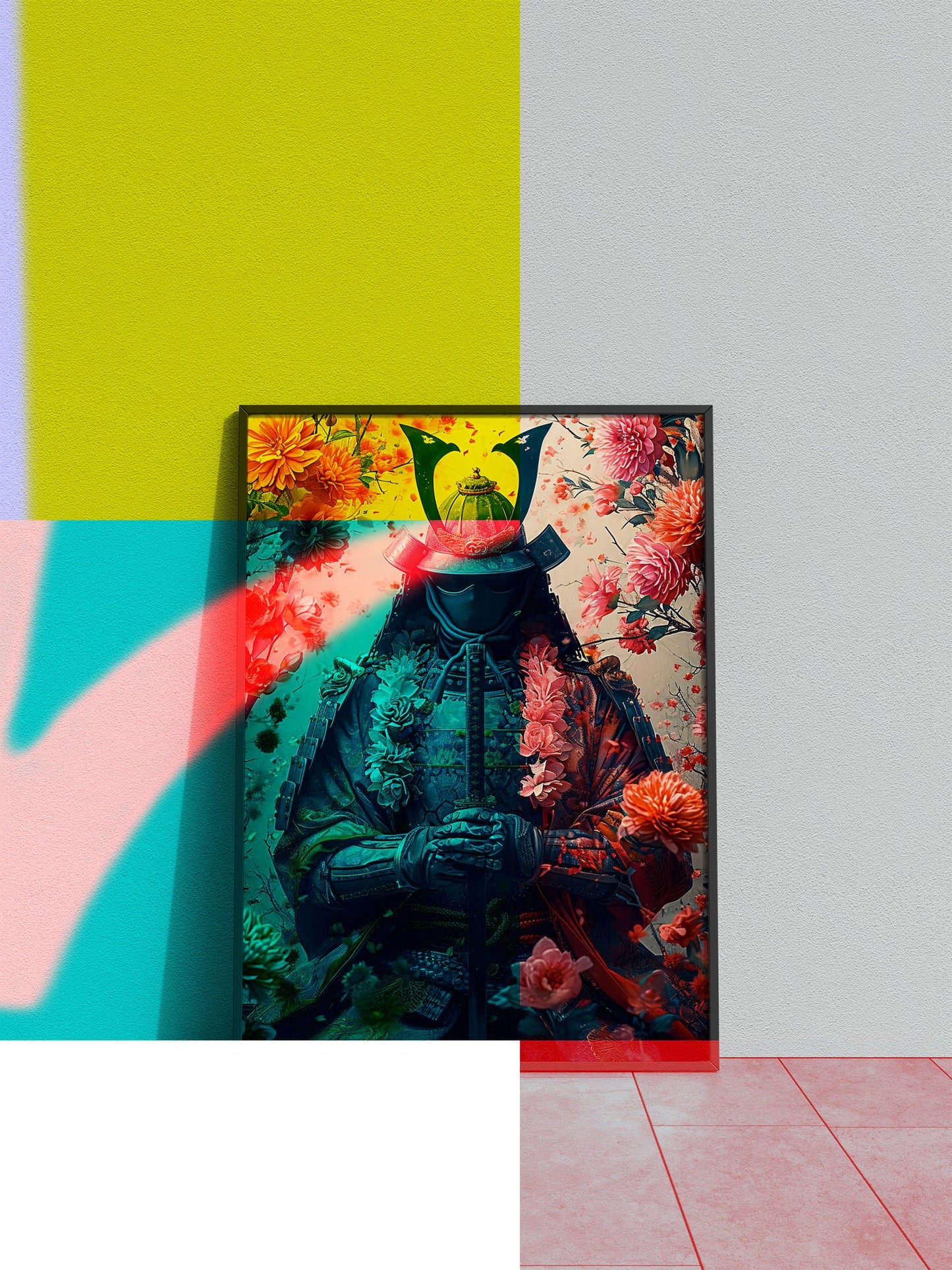 Blossoms and Blades Asian Style Poster | Wall Art for Home & Office | High-Quality Print