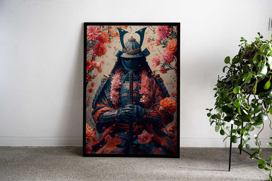 Blossoms and Blades Asian Style Poster | Wall Art for Home & Office | High-Quality Print