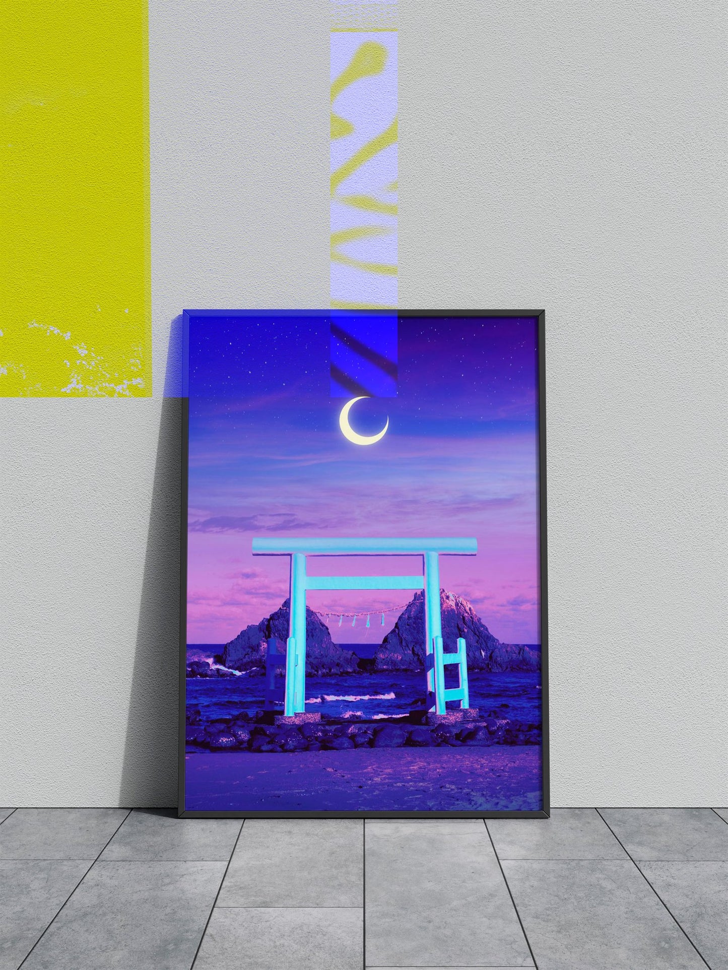 Blue Torii Asian Style Poster | Wall Art for Home & Office | High-Quality Print