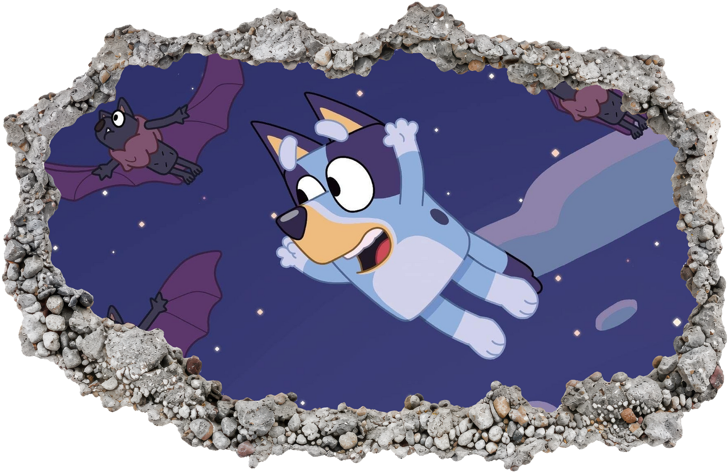 Bluey and Bingo Kids Show Bedroom Decor Vinyl Mural 210