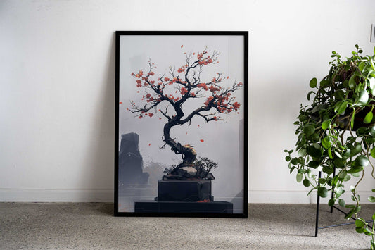 Bonsai Japanese aesthetic Asian Style Poster | Wall Art for Home & Office | High-Quality Print - High-quality vinyl