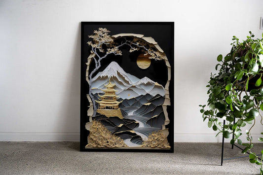 Bonsai Tree Japanese Asian Style Poster | Wall Art for Home & Office | High-Quality Print - High-quality vinyl skin