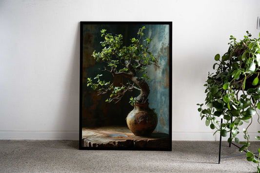 Bonsai tree still life Asian Style Poster | Wall Art for Home & Office | High-Quality Print - High-quality vinyl sk