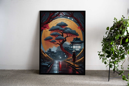 Bonsai yinyang Asian Style Poster | Wall Art for Home & Office | High-Quality Print - High-quality vinyl skin wrap