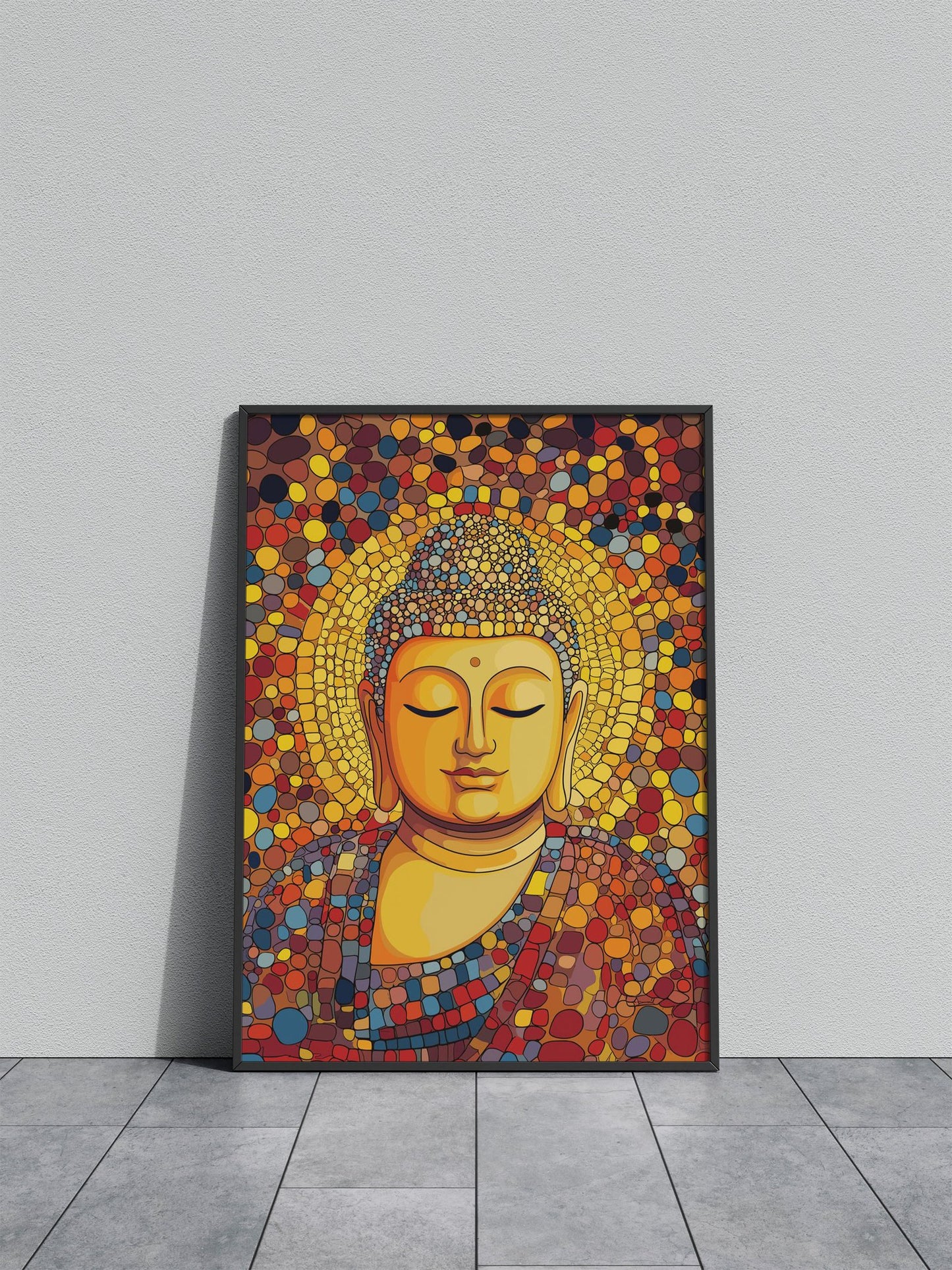 Buddha In Thoughts Art Asian Style Poster | Wall Art for Home & Office | High-Quality Print
