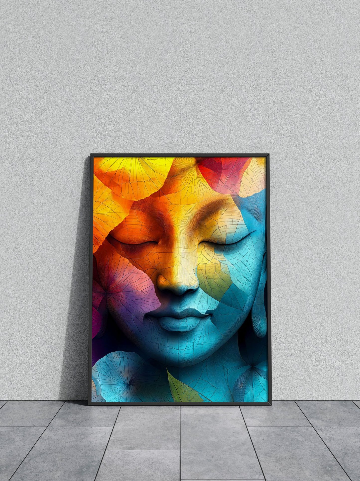 Buddha Leaves Asian Style Poster | Wall Art for Home & Office | High-Quality Print