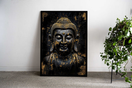 Buddha gold texture Asian Style Poster | Wall Art for Home & Office | High-Quality Print - High-quality vinyl skin