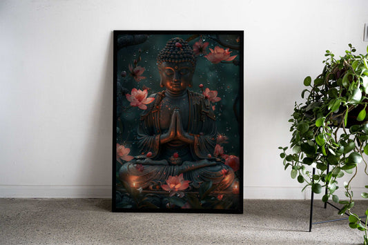 Buddha in nature Asian Style Poster | Wall Art for Home & Office | High-Quality Print - High-quality vinyl skin wra