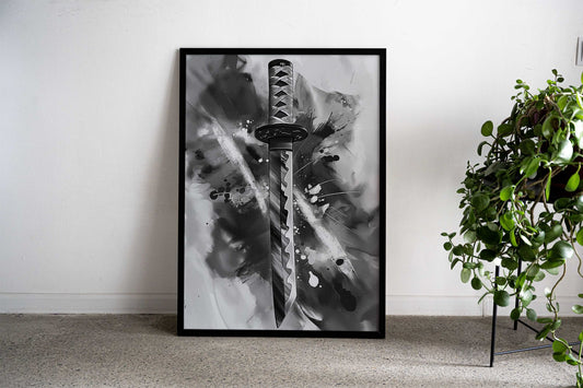 Bushido Blade Katana Asian Style Poster | Wall Art for Home & Office | High-Quality Print - High-quality vinyl skin
