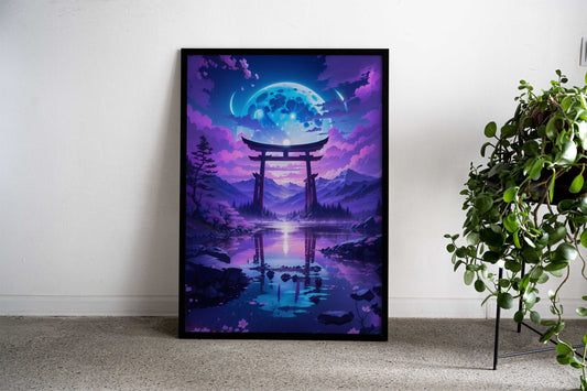 Celestial Torri Portal Asian Style Poster | Wall Art for Home & Office | High-Quality Print - High-Quality Visual Display