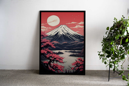 Cherry Blossom Japan Art Asian Style Poster | Wall Art for Home & Office | High-Quality Print - High-Quality Visual Display