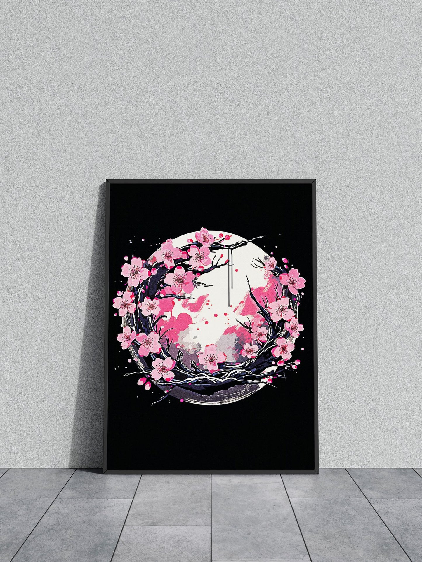 Cherry Blossoms Minimalist Asian Style Poster | Wall Art for Home & Office | High-Quality Print - High-Quality Visual Display