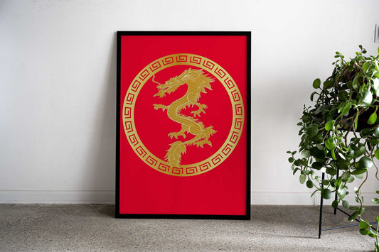 China year of dragon 2024 Asian Style Poster | Wall Art for Home & Office | High-Quality Print - High-Quality Visual Display