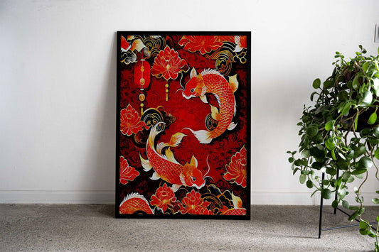 Chinese New Year Art Asian Style Poster | Wall Art for Home & Office | High-Quality Print - High-Quality Visual Display