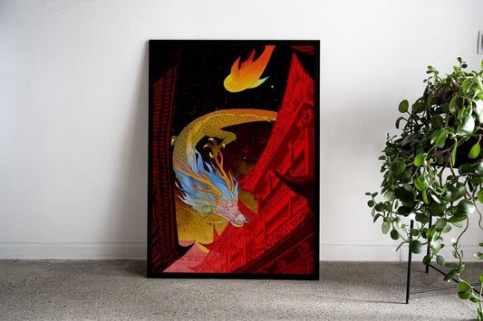 Chinese dragon lanten Asian Style Poster | Wall Art for Home & Office | High-Quality Print - High-Quality Visual Display