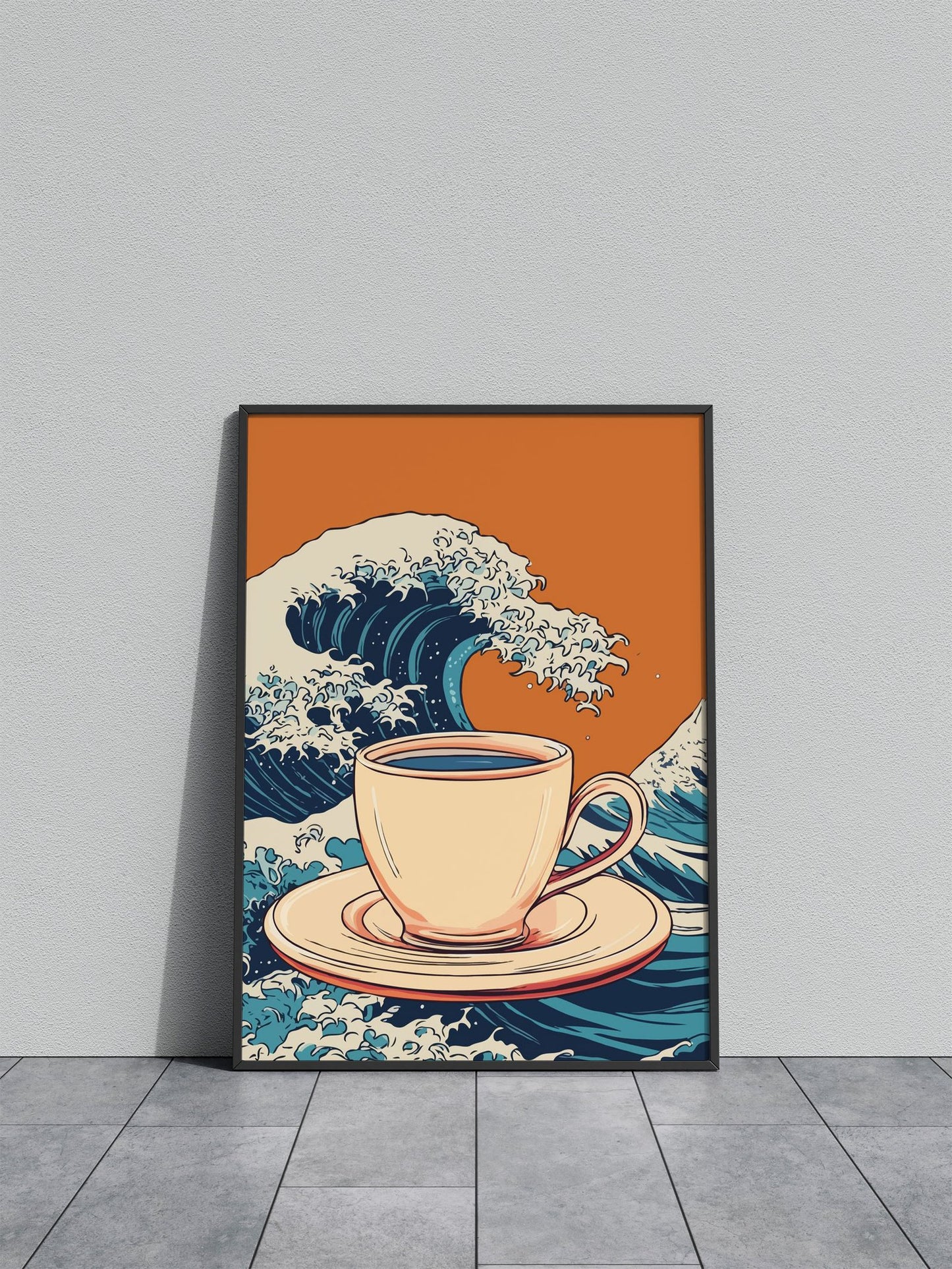 Coffee Wave Asian Style Poster | Wall Art for Home & Office | High-Quality Print