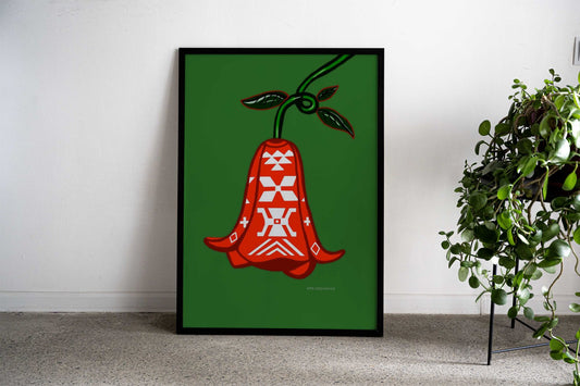 Copihue mapuche flower Asian Style Poster | Wall Art for Home & Office | High-Quality Print - High-Quality Visual Display