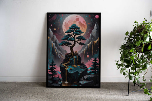 Cosmic Landscapes Asian Style Poster | Wall Art for Home & Office | High-Quality Print - High-Quality Visual Display