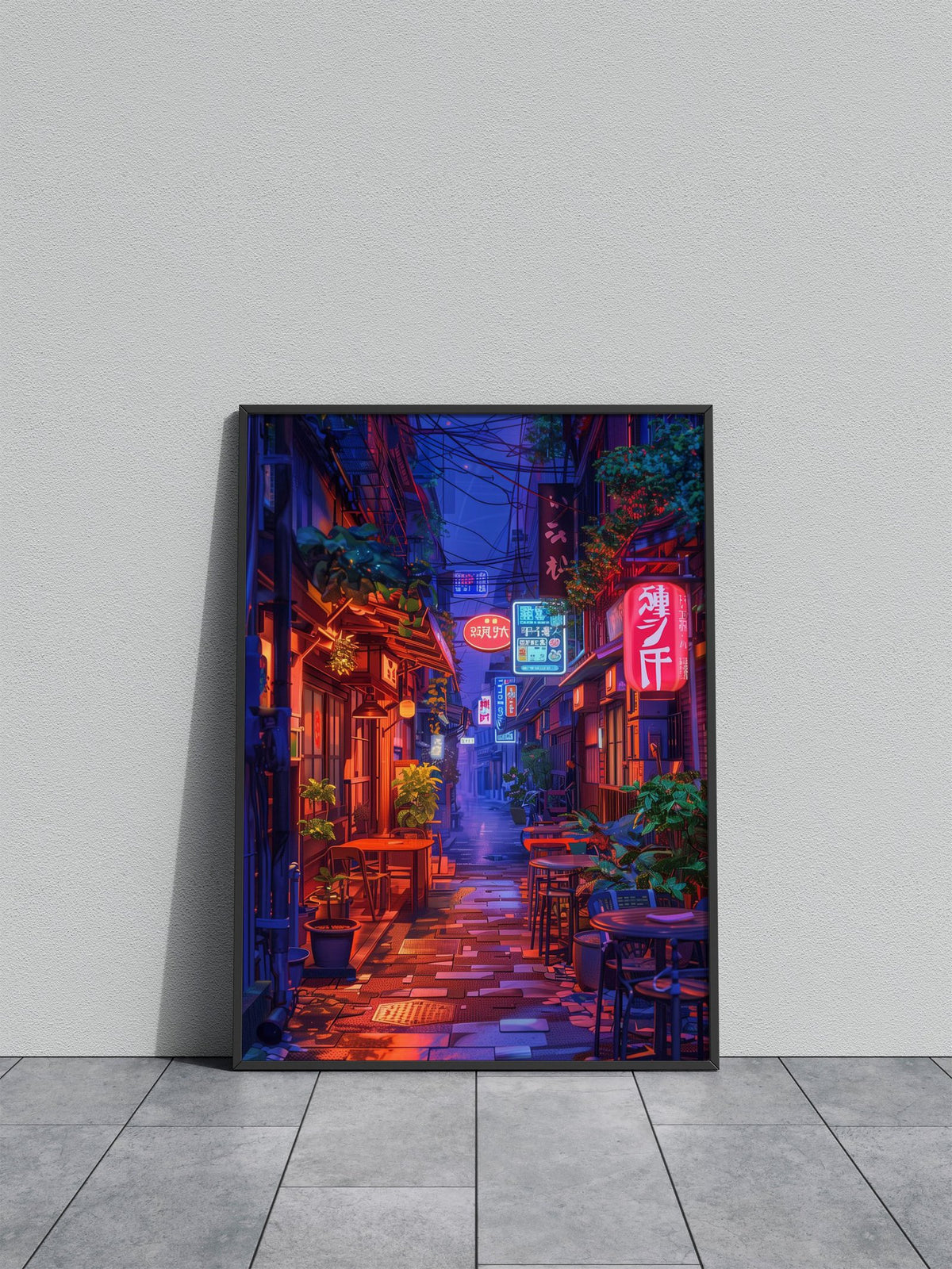 Cozy Anime Street Asian Style Poster | Wall Art for Home & Office | High-Quality Print - High-Quality Visual Display