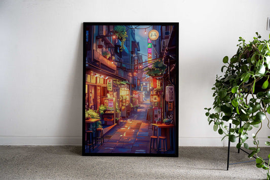 Cozy Lofi Street Anime Asian Style Poster | Wall Art for Home & Office | High-Quality Print - High-Quality Visual Display